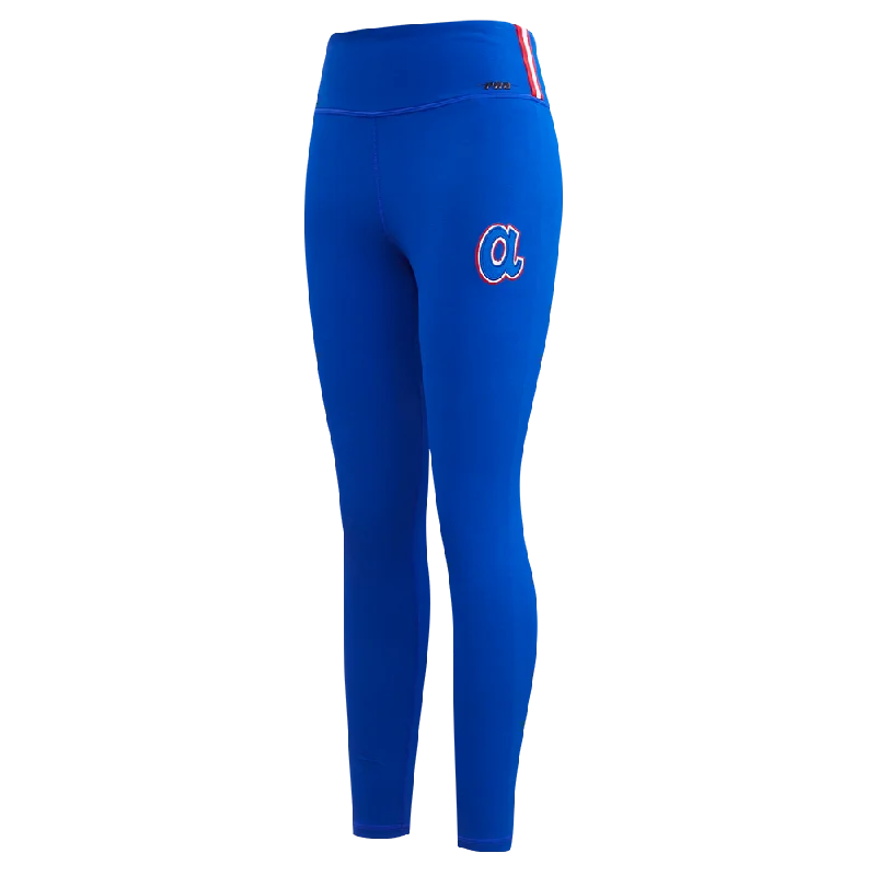 MLB ATLANTA BRAVES RETRO CLASSIC WOMEN'S JERSEY LEGGING (ROYAL BLUE)