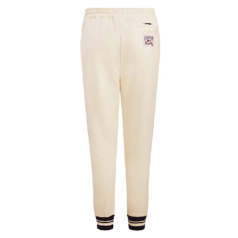 MLB DETROIT TIGERS RETRO CLASSIC WOMEN'S RIB SWEATPANT (EGGSHELL/MIDNIGHT NAVY)