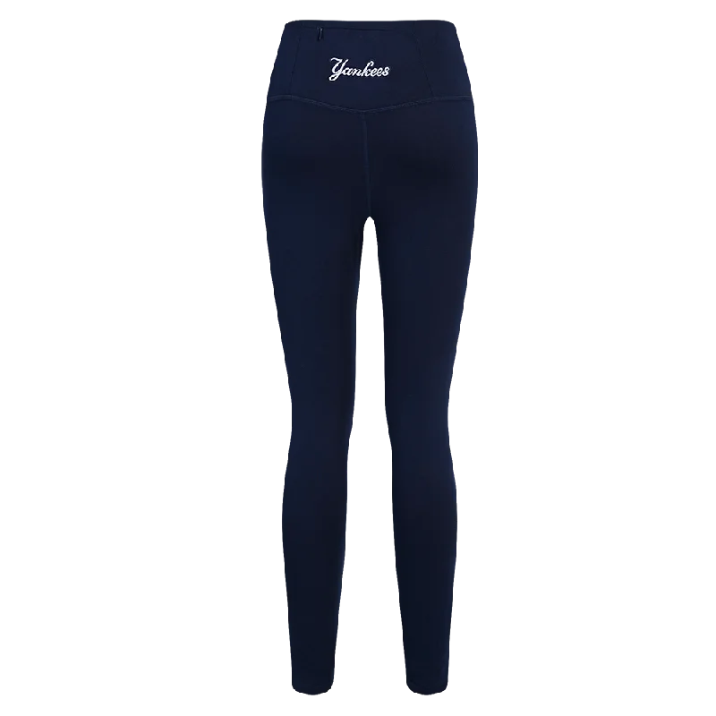 MLB NEW YORK YANKEES SCRIPT TAIL WOMEN'S HW JERSEY LEGGING (MIDNIGHT NAVY)