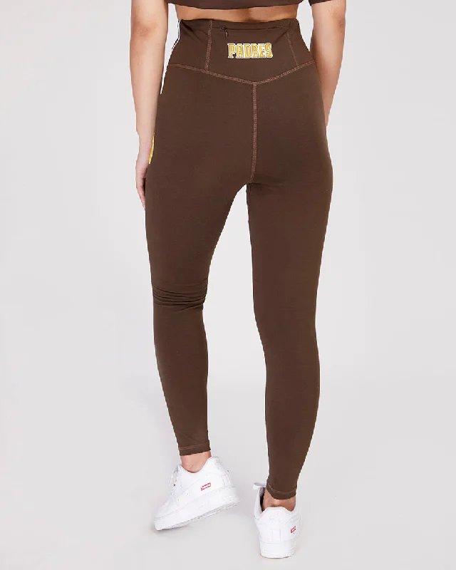 MLB SAN DIEGO PADRES MASHUP WOMEN'S JERSEY LEGGING (BROWN)