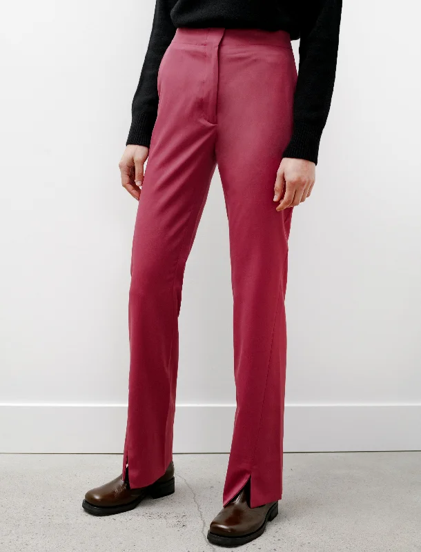 Sharp Trousers Pink Fluid Wool