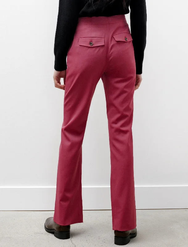 Sharp Trousers Pink Fluid Wool