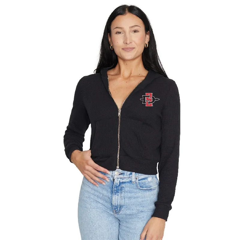 San Diego State Aztecs Waffle Knit Zip Up Hoodie