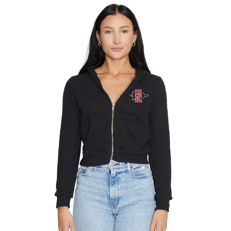 San Diego State Aztecs Waffle Knit Zip Up Hoodie