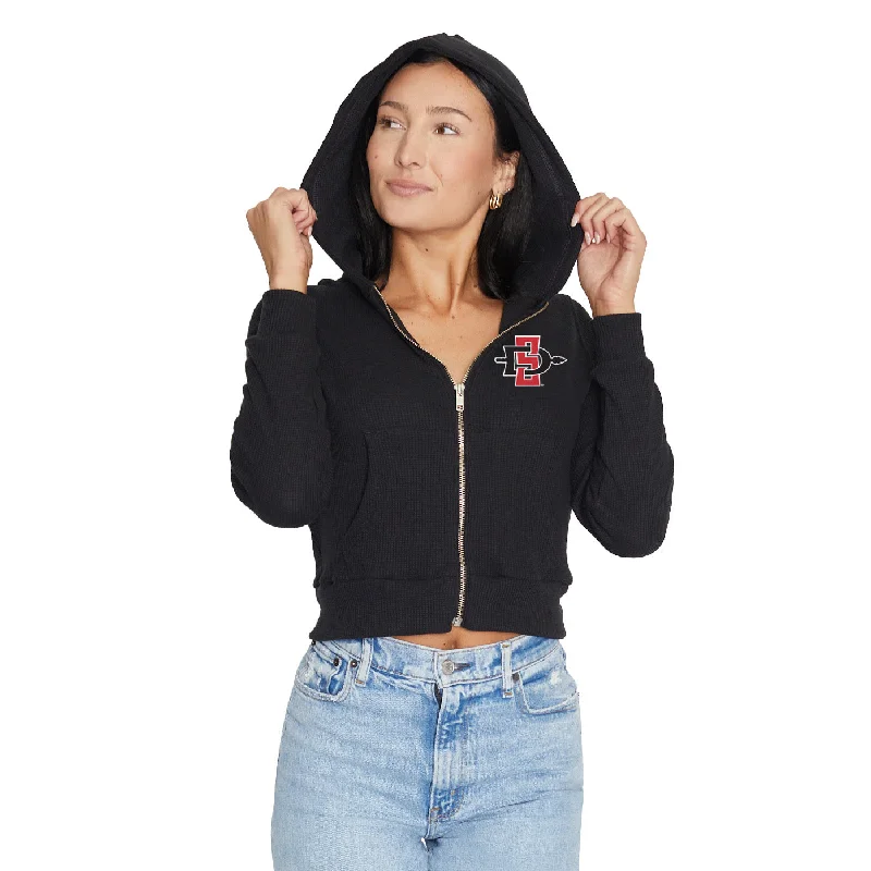 San Diego State Aztecs Waffle Knit Zip Up Hoodie