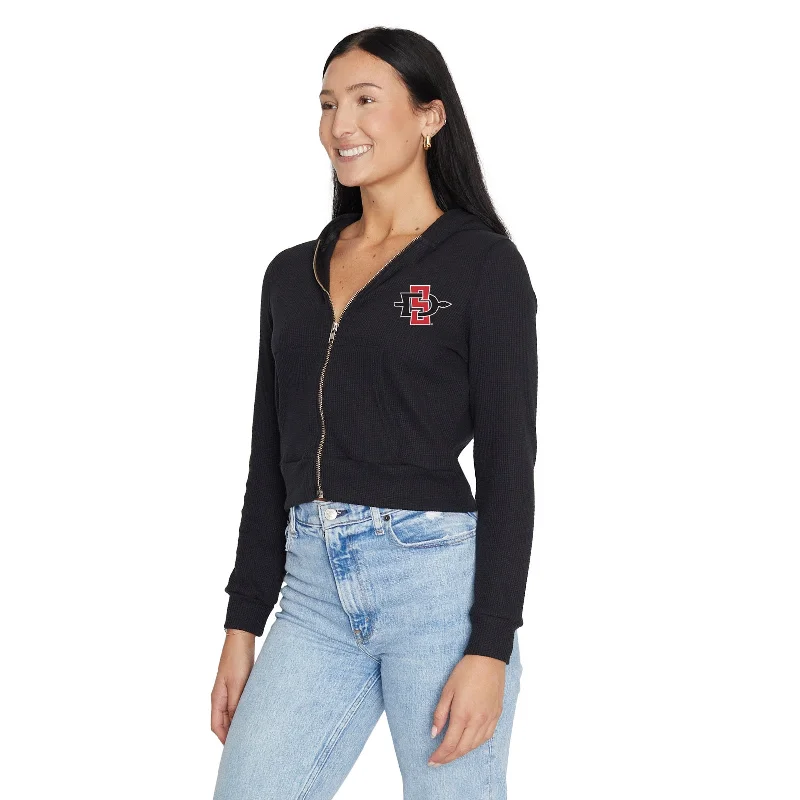 San Diego State Aztecs Waffle Knit Zip Up Hoodie