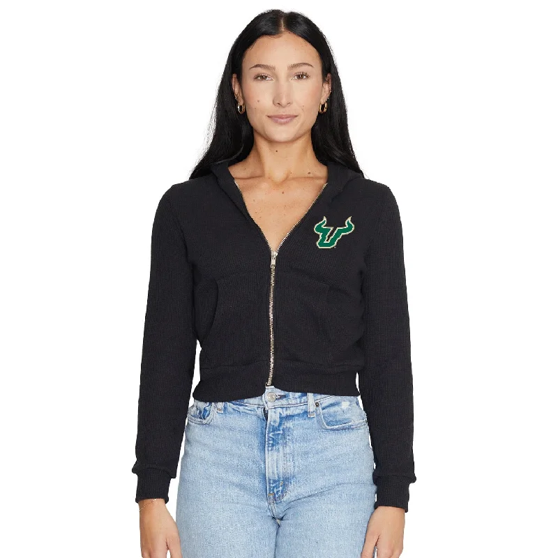 USF Waffle Knit Zip Up Hoodie