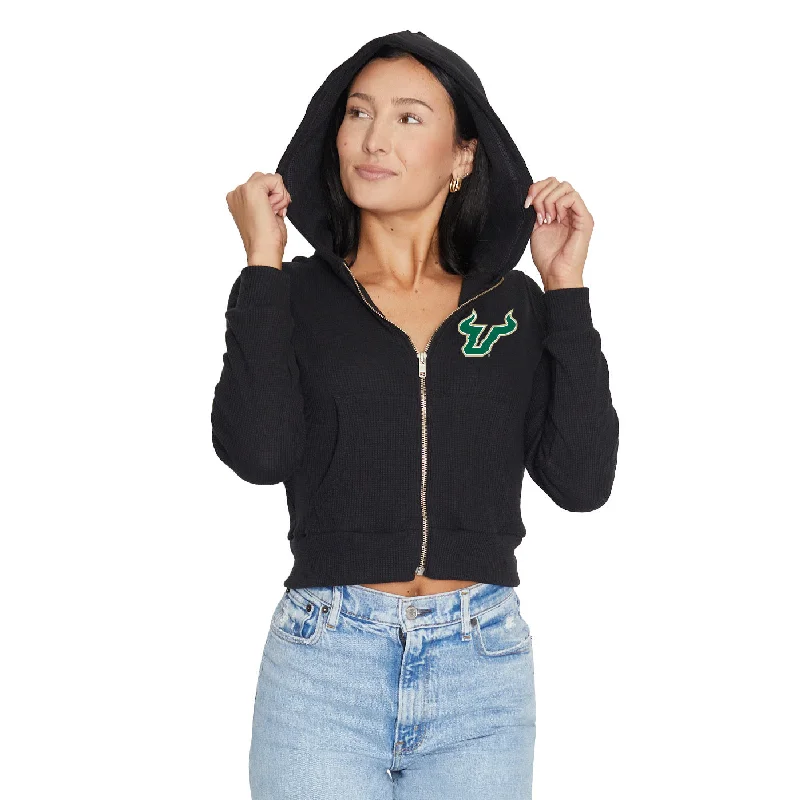 USF Waffle Knit Zip Up Hoodie