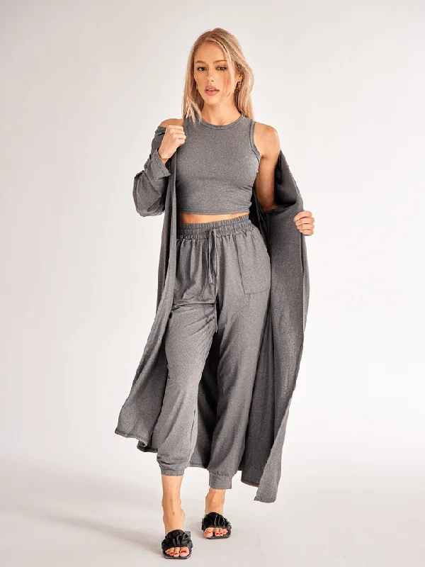 Cardigan Lounge Three-Piece Set