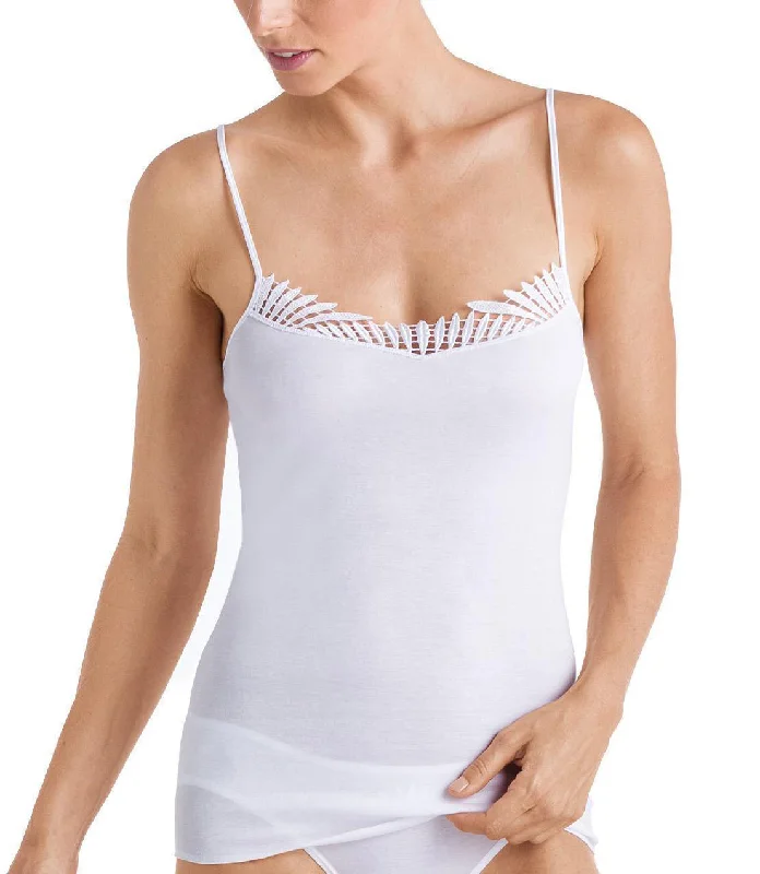 ALLEGRA Spaghetti Camisole in White