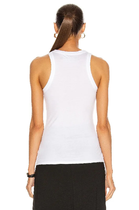 BOLD Supima Cotton Sheath Tank in White