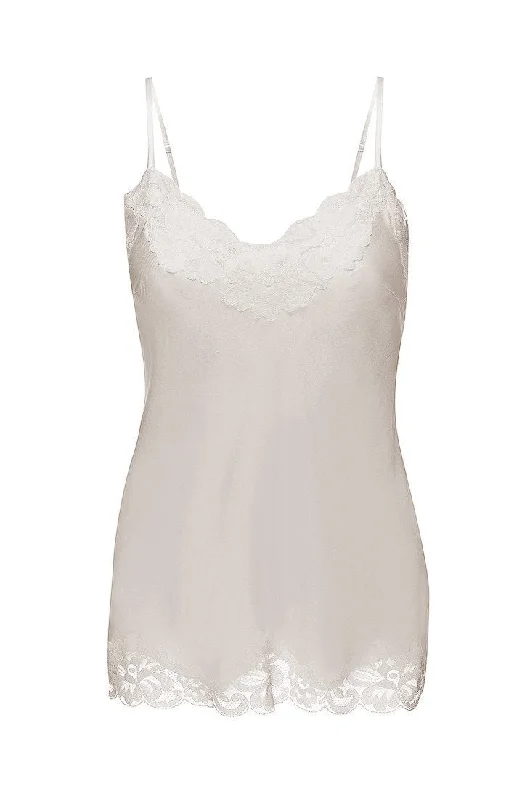 Floral Lace Cami in Dove