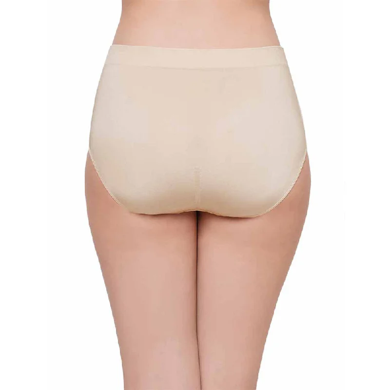 B-Smooth High Waist Full Coverage Everyday Wear Brief Panty - Beige