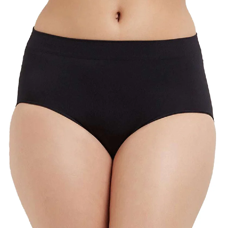 B-Smooth High Waist Full Coverage Everyday Wear Brief Panty - Black