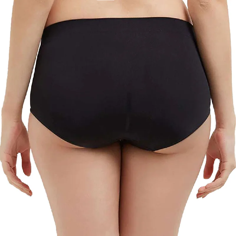 B-Smooth High Waist Full Coverage Everyday Wear Brief Panty - Black