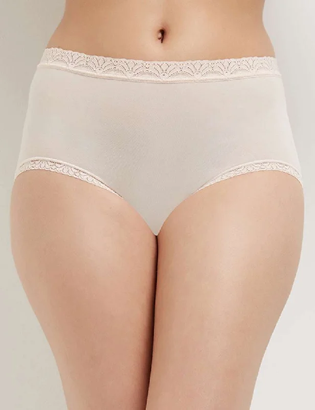 Dear Hip High Coverage Low Waist Brief Panty - Beige