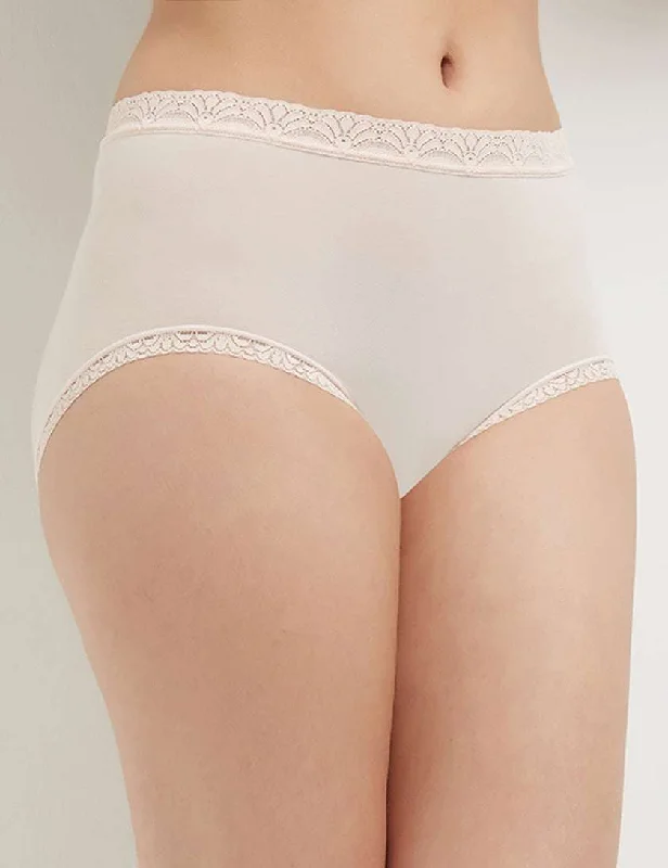 Dear Hip High Coverage Low Waist Brief Panty - Beige