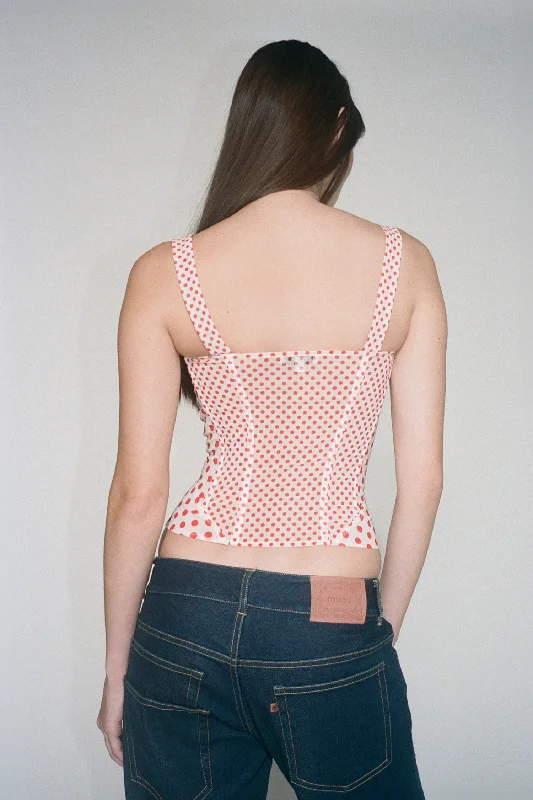 DEVILLE CORSET - WHITE POLKA DOT