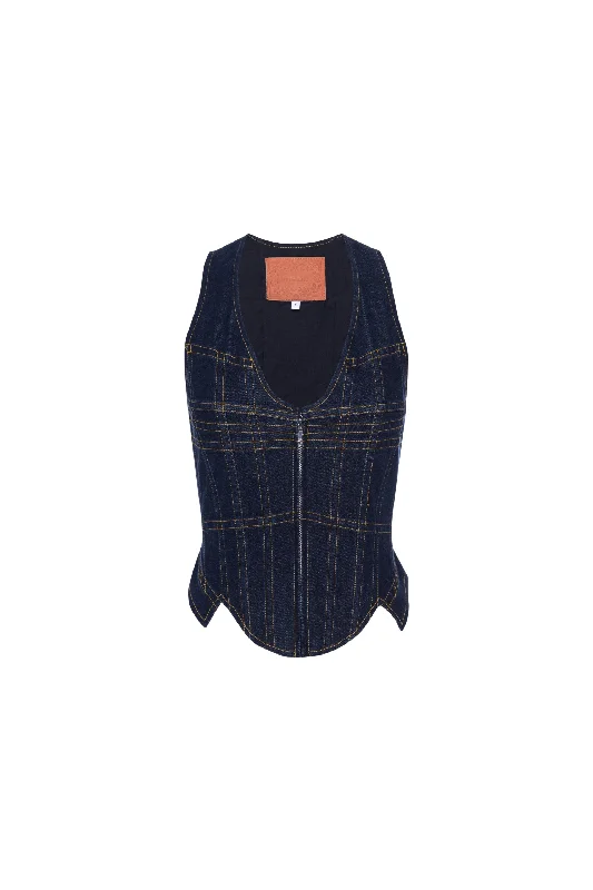 DOLLY CORSET - BLUE DENIM