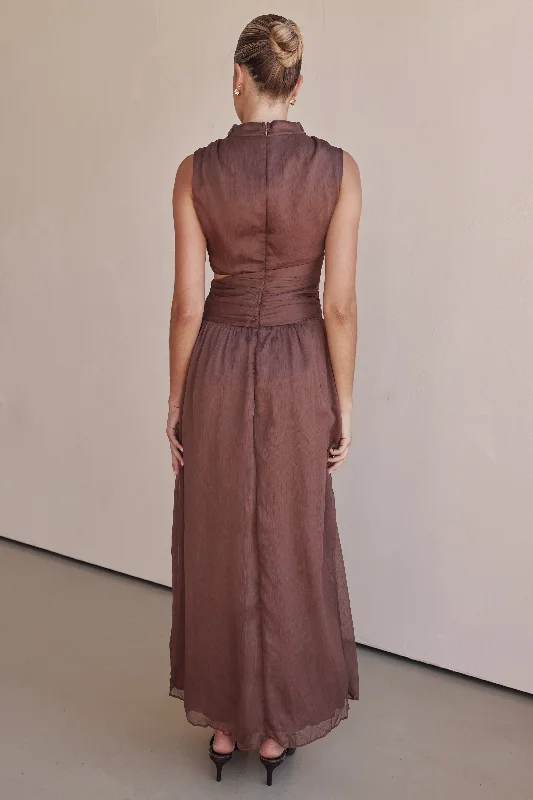 Eliana Maxi Dress (Chocolate)