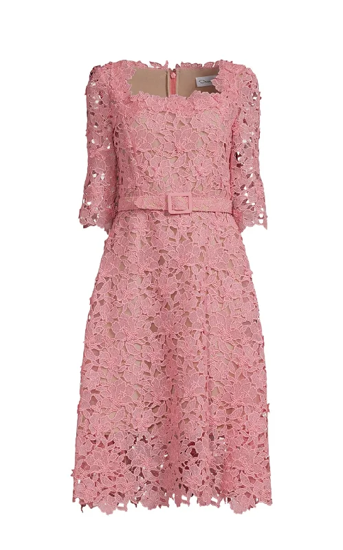 Floral Guipure Lace Dress