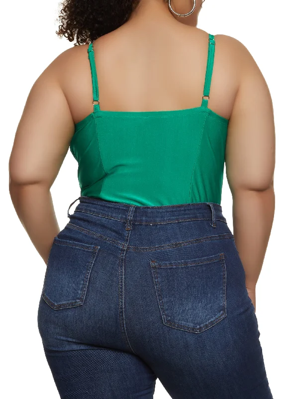 Plus Size Ruched Bustier Bodysuit