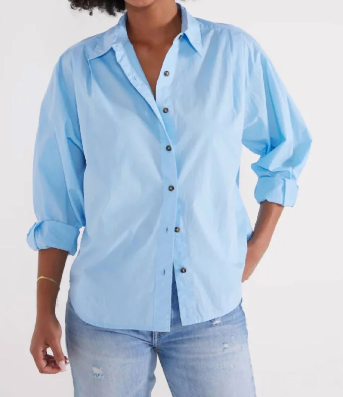 Jeana Poplin Shirt In Light Blue