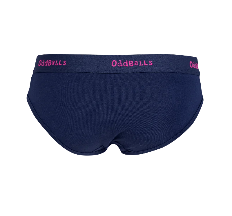 Navy & Magenta - Ladies Briefs