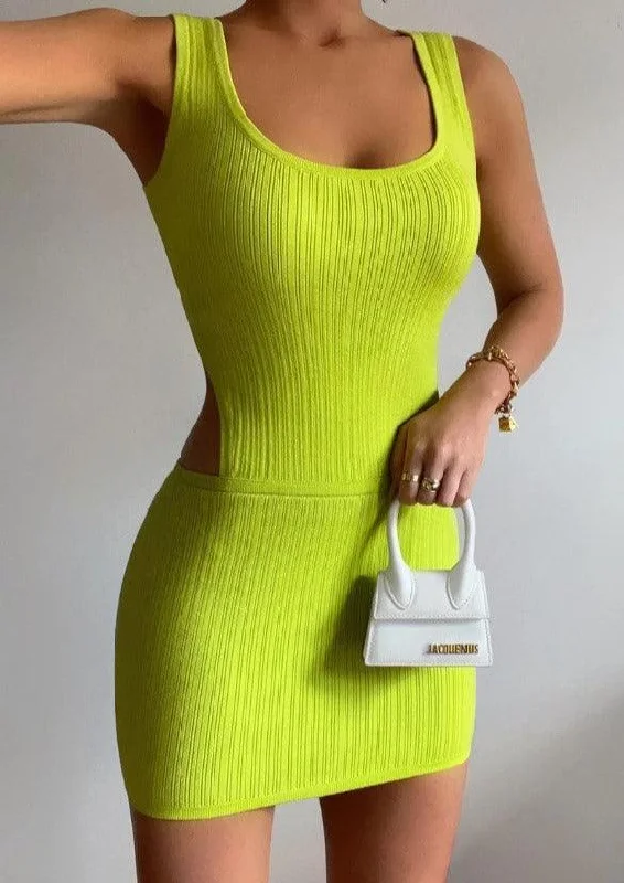 Micah Mini Dress in Lime