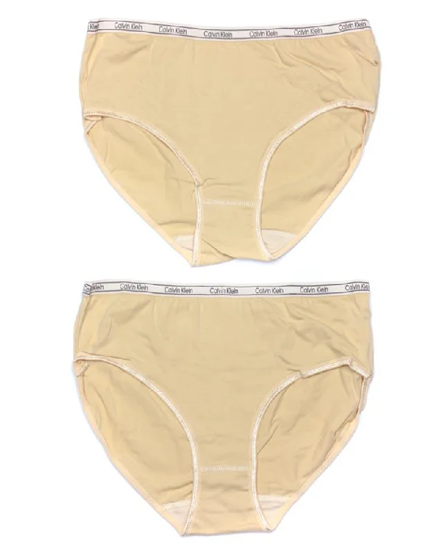 Pack of 2 Ck Basic Panty Skin - Soft Cotton Stretchable Jersey Panty