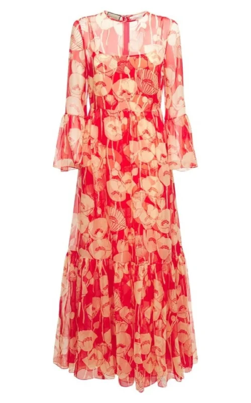 Poppy Silk Organza Maxi Dress