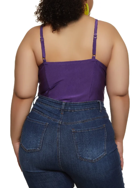 Plus Size Ruched Bustier Bodysuit