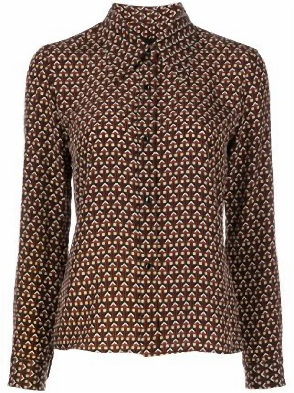 Simone Shirt In Geometric Print