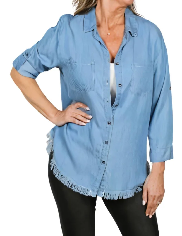 Tencel Shirt In Oxide Blue