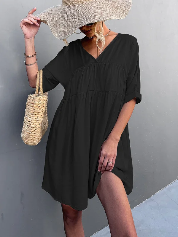 Tie Back Pocket Mini Dress